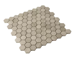 Hexagon Marble Wood Cream