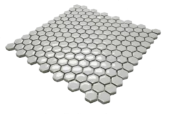 Mosaic Hexagon Glossy White