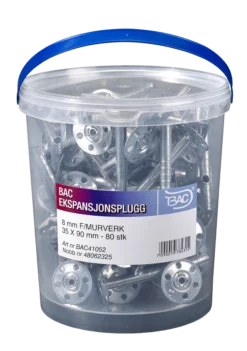 BAC Ekspansjonsplugg 8mm 80stk 30x90mm