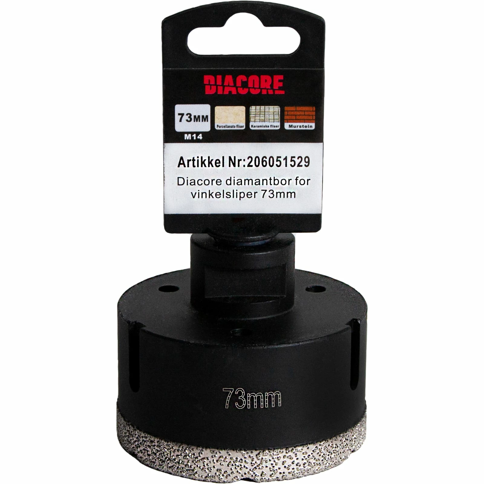 Diacore Diamantbor For Vinkelsliper 73mm 5 Diacore Diamantbor For Vinkelsliper 73mm - Bilde 3