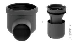 -Utløpshus Hjørne Vannrett Ø75Mm