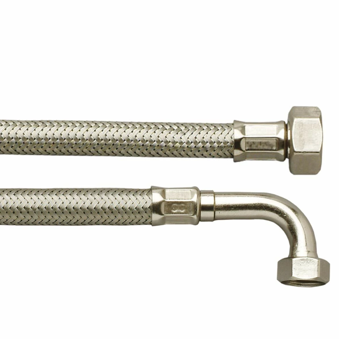 Tilkoblingsslange Kabinett 3/4" Vinkel X 1/2" Rett X 1,2m 3 Tilkoblingsslange Kabinett 3/4" Vinkel X 1/2" Rett X 1,2m